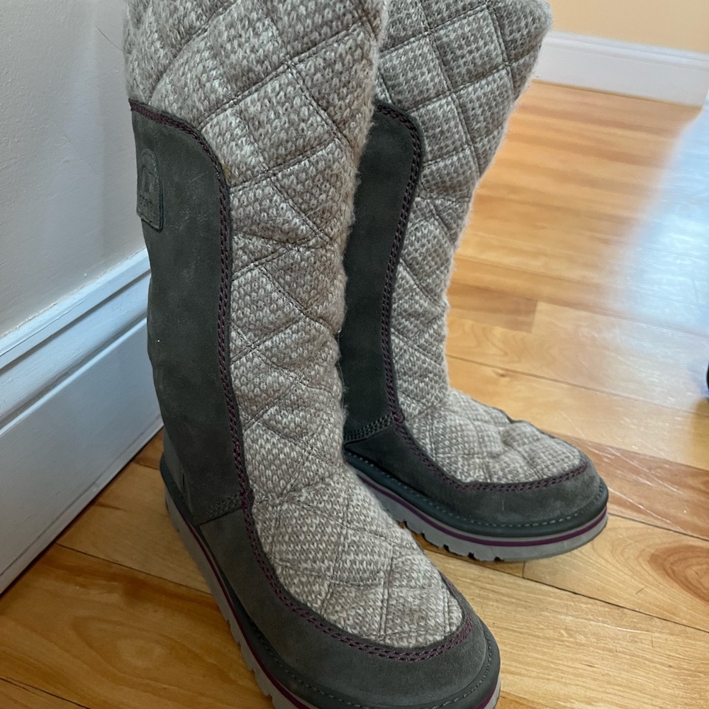 Sorel Campus Suede Leather Fleece Lined Tall Boots